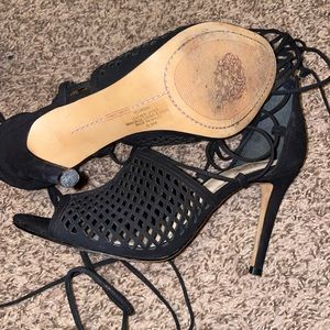 Vince Camuto Ankle Wrap Heels Size 8.5